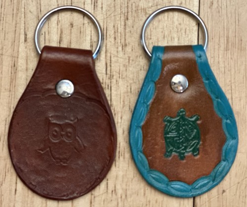 Handmade leather key fobs - leather,