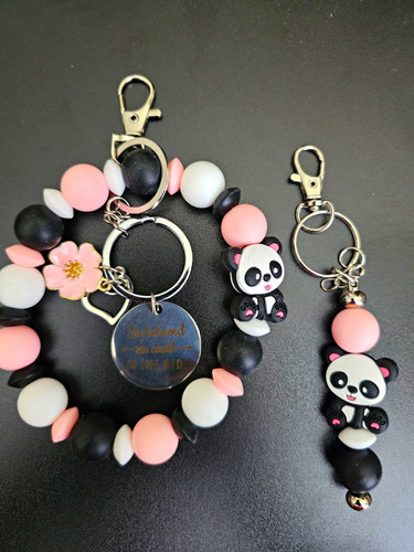 Silicone pink black - silicone, pink/black/white