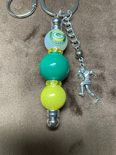 Handmade packers keychain - packers, •
