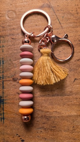 Handmade silicone beaded rose - silicone,